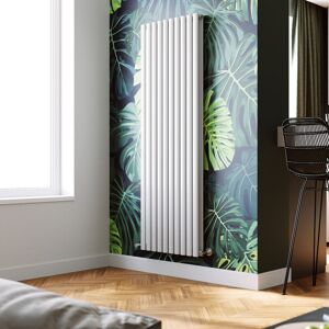 Elegant - 1800 x 590mm White Designer Radiator Double Panel Oval Column Vertical Central Heating Rad Elegant - 1800 x 590mm White Designer Radiator Double Panel Oval Column Vertical Central Heating Rad