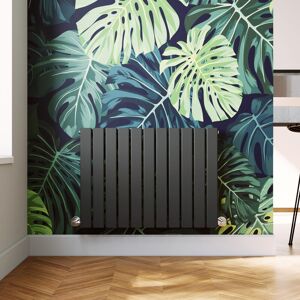 Elegant - 600 x 836 mm Anthracite Designer Radiator Horizontal Column Single Flat Panel Radiator Heater + Chrome Thermostatic Radiator Valves Elegant - 600 x 836 mm Anthracite Designer Radiator Horizontal Column Single Flat Panel Radiator Heater + Chrome Thermostatic Radiator Valves