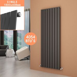 Elegant - Anthracite Designer Radiator 1800 x 608 mm Vertical Single Flat Panel Elegant - Anthracite Designer Radiator 1800 x 608 mm Vertical Single Flat Panel