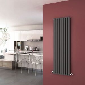 Elegant - Central Heating Radiator 1600 x 472mm Vertical Anthracite Single Panel Oval Column Rad Elegant - Central Heating Radiator 1600 x 472mm Vertical Anthracite Single Panel Oval Column Rad