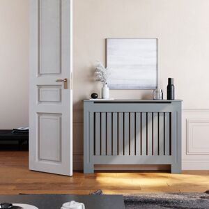 Elegant - Grey mdf Radiator Covers Vertical Slat Paint Cabinet Medium for Office Hallway Living Room Bedroom Elegant - Grey mdf Radiator Covers Vertical Slat Paint Cabinet Medium for Office Hallway Living Room Bedroom