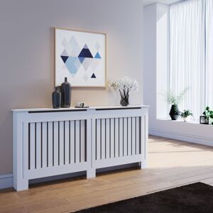 Elegant - Radiator Covers Extra Large Modern Vertical Slat White Painted Cabinet Radiator Shelve for Living Room/Bedroom/Kitchen, extra large Elegant - Radiator Covers Extra Large Modern Vertical Slat White Painted Cabinet Radiator Shelve for Living Room/Bedroom/Kitchen, extra large