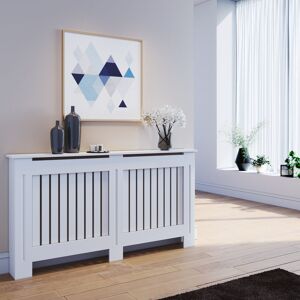 Elegant - Radiator Covers Large Modern Vertical Slat White Painted Cabinet Radiator Shelve for Living Room/Bedroom/Kitchen, large Elegant - Radiator Covers Large Modern Vertical Slat White Painted Cabinet Radiator Shelve for Living Room/Bedroom/Kitchen, large