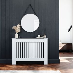 Elegant - Radiator Covers Medium Modern Vertical Slat White Painted Cabinet Radiator Shelve for Living Room/Bedroom/Kitchen, medium Elegant - Radiator Covers Medium Modern Vertical Slat White Painted Cabinet Radiator Shelve for Living Room/Bedroom/Kitchen, medium