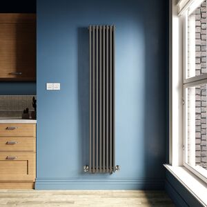 Elegant - 1800x380mm Tradition Radiator Vertical Cast Iron Style Radiator Designer Radiator Double Oval Panel Anthracite Central Heating Elegant - 1800x380mm Tradition Radiator Vertical Cast Iron Style Radiator Designer Radiator Double Oval Panel Anthracite Central Heating