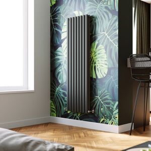 Elegant - Vertical Column Designer Radiator Anthracite Oval Double Panel Rad 1600 x 472mm Elegant - Vertical Column Designer Radiator Anthracite Oval Double Panel Rad 1600 x 472mm