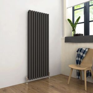 Elegant - Vertical Radiator 1600 x 590mm Double Panel Designer Anthracite Oval Column Heating Rad Elegant - Vertical Radiator 1600 x 590mm Double Panel Designer Anthracite Oval Column Heating Rad