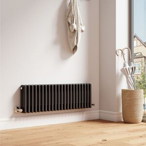 EMKE Anthracite Designer Radiator Traditional Triple Horizontal Cast Iron Radiator 300x1010mm EMKE Anthracite Designer Radiator Traditional Triple Horizontal Cast Iron Radiator 300x1010mm