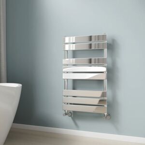 Chrome Bathroom Flat Panel Heated Towel Rail Radiator Central Heating Towel Rails Radiator Ladder 800x500mm - Emke Chrome Bathroom Flat Panel Heated Towel Rail Radiator Central Heating Towel Rails Radiator Ladder 800x500mm - Emke