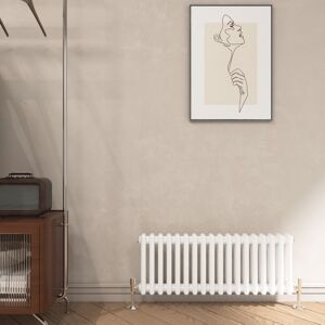 Cast Iron Style Radiator 2 Column Traditional White Radiator High Efficiency Heating, 300mmx830mm - Emke Cast Iron Style Radiator 2 Column Traditional White Radiator High Efficiency Heating, 300mmx830mm - Emke