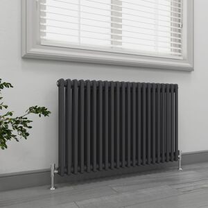 Emke - Radiator Traditional Anthracite Horizontal Cast Iron Radiator Double Column 600x1010mm Emke - Radiator Traditional Anthracite Horizontal Cast Iron Radiator Double Column 600x1010mm