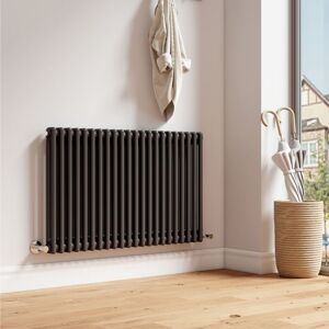 Emke - Traditional Cast Iron Style Radiator Anthracite Central Heating Rads Horizontal 2 Column 600x1010mm Emke - Traditional Cast Iron Style Radiator Anthracite Central Heating Rads Horizontal 2 Column 600x1010mm