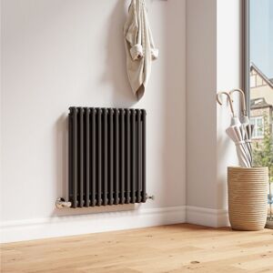 Emke - Traditional Cast Iron Style Radiator Anthracite Central Heating Rads Horizontal 2 Column 600x600mm Emke - Traditional Cast Iron Style Radiator Anthracite Central Heating Rads Horizontal 2 Column 600x600mm