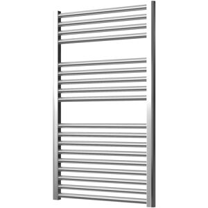 Greenedhouse - Extra High Heat Output Chrome Central Heating Towel Rail 600 x 1000mm Flat Bathroom Radiator Heater Greenedhouse - Extra High Heat Output Chrome Central Heating Towel Rail 600 x 1000mm Flat Bathroom Radiator Heater