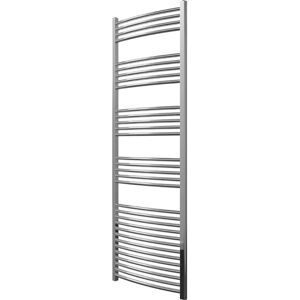 Greenedhouse - Extra High Heat Output Chrome Central Heating Towel Rail 600 x 1800mm Curved Bathroom Radiator Heater Greenedhouse - Extra High Heat Output Chrome Central Heating Towel Rail 600 x 1800mm Curved Bathroom Radiator Heater