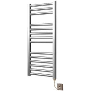 MANISSA Greenedhouse - Extra High Heat Output Chrome Electric Towel Rail 400 x 800mm Flat Bathroom Radiator Heater MANISSA Greenedhouse - Extra High Heat Output Chrome Electric Towel Rail 400 x 800mm Flat Bathroom Radiator Heater