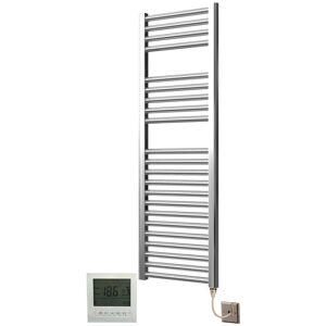 MANISSA Greenedhouse - Extra High Heat Output Chrome Electric Towel Rail 400 x 1200mm Flat Bathroom Radiator Heater + 7 Day Timer/Thermostat MANISSA Greenedhouse - Extra High Heat Output Chrome Electric Towel Rail 400 x 1200mm Flat Bathroom Radiator Heater + 7 Day Timer/Thermostat