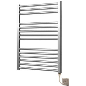 MANISSA Extra High Heat Output Chrome Electric Towel Rail 600 x 800mm Flat Bathroom Radiator Heater + 7 Day Timer/Thermostat MANISSA Extra High Heat Output Chrome Electric Towel Rail 600 x 800mm Flat Bathroom Radiator Heater + 7 Day Timer/Thermostat
