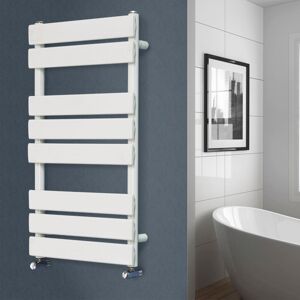 NRG - Flat Panel Heated Towel Rail Bathroom Rad Radiator White 800x450mm NRG - Flat Panel Heated Towel Rail Bathroom Rad Radiator White 800x450mm