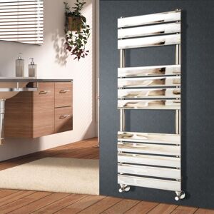NRG - Flat Panel Heated Towel Rail Bathroom Rad Radiator Chrome 1200x450mm NRG - Flat Panel Heated Towel Rail Bathroom Rad Radiator Chrome 1200x450mm