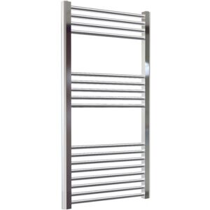 Greenedhouse - Greened House 500mm wide x 1000mm Chrome Flat Central Heating Towel Rail high Designer Straight Towel radiator Greenedhouse - Greened House 500mm wide x 1000mm Chrome Flat Central Heating Towel Rail high Designer Straight Towel radiator