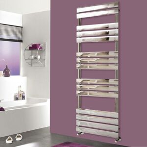 Warmehaus - Heated Towel Rail Radiator For Bathroom Ladder Flat Panel Chrome 1600x600mm Warmehaus - Heated Towel Rail Radiator For Bathroom Ladder Flat Panel Chrome 1600x600mm