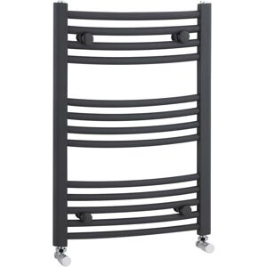 BALTERLEY Heated Vertical Towel Rail with Curved Rails - 1051 BTU - 700mm x 500mm - Anthracite BALTERLEY Heated Vertical Towel Rail with Curved Rails - 1051 BTU - 700mm x 500mm - Anthracite