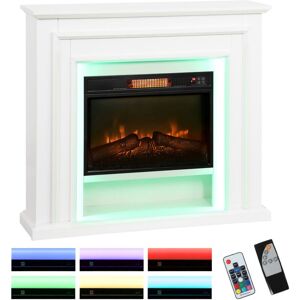 HOMCOM 1800W Inset Electric Fireplace and Mantel Reach up to 30 m², White HOMCOM 1800W Inset Electric Fireplace and Mantel Reach up to 30 m², White
