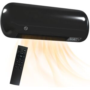 HOMCOM Ceramic Electric Heater 2000W with Fan, Wall Mounted, Black HOMCOM Ceramic Electric Heater 2000W with Fan, Wall Mounted, Black