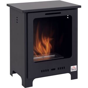 Homcom - Free Standing Bio Ethanol Fireplace Heater with 0.9L Tank for Home Black Homcom - Free Standing Bio Ethanol Fireplace Heater with 0.9L Tank for Home Black