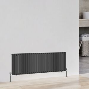 NRG - Horizontal Designer Oval Column Central Heating Radiator Heater Single 600x1593mm Black NRG - Horizontal Designer Oval Column Central Heating Radiator Heater Single 600x1593mm Black