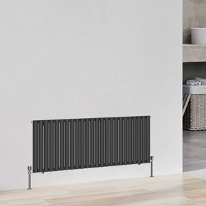 NRG - Horizontal Designer Oval Column Central Heating Radiator Heater Single 600x1416mm Black NRG - Horizontal Designer Oval Column Central Heating Radiator Heater Single 600x1416mm Black