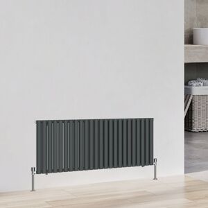 NRG - Horizontal Designer Oval Column Central Heating Radiator Heater Double 600x1416mm Anthracite NRG - Horizontal Designer Oval Column Central Heating Radiator Heater Double 600x1416mm Anthracite
