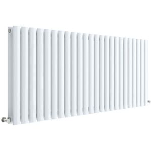 Aspire - Hudson Reed Revive Double Designer Horizontal Radiator 600mm h x 1398mm w - High Gloss White Aspire - Hudson Reed Revive Double Designer Horizontal Radiator 600mm h x 1398mm w - High Gloss White