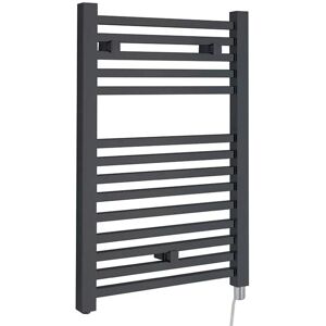Hudson Reed - Square Bar Electric Towel Rail 690mm h x 500mm w - Anthracite Hudson Reed - Square Bar Electric Towel Rail 690mm h x 500mm w - Anthracite