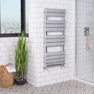Warmehaus - Chrome Flat Panel Heated Towel Rail 1200x500mm Warmehaus - Chrome Flat Panel Heated Towel Rail 1200x500mm