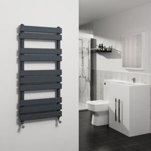 Warmehaus - Sand Grey Flat Panel Heated Towel Rail Radiator 1000x450mm Warmehaus - Sand Grey Flat Panel Heated Towel Rail Radiator 1000x450mm