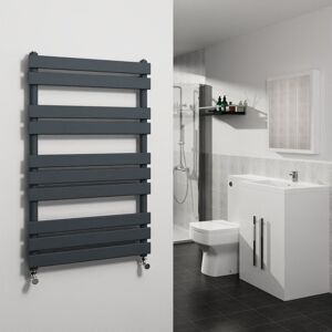Warmehaus - Sand Grey Flat Panel Heated Towel Rail Radiator 1000x600mm Warmehaus - Sand Grey Flat Panel Heated Towel Rail Radiator 1000x600mm