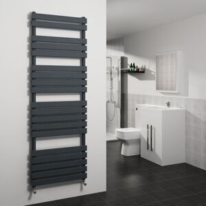 WARMEHAUS Sand Grey Flat Panel Heated Towel Rail Radiator 1800x600mm WARMEHAUS Sand Grey Flat Panel Heated Towel Rail Radiator 1800x600mm