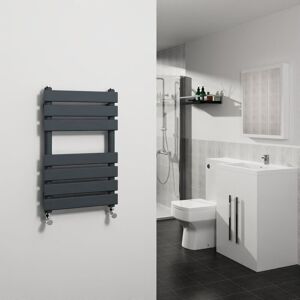 Warmehaus - Sand Grey Flat Panel Heated Towel Rail Radiator 650x400mm Warmehaus - Sand Grey Flat Panel Heated Towel Rail Radiator 650x400mm