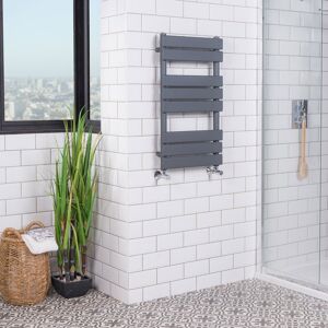 Warmehaus - Sand Grey Flat Panel Heated Towel Rail 800x450mm Warmehaus - Sand Grey Flat Panel Heated Towel Rail 800x450mm