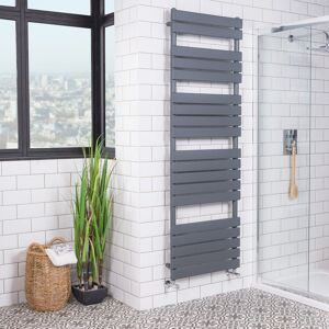 Warmehaus - Sand Grey Flat Panel Heated Towel Rail 1800x600mm Warmehaus - Sand Grey Flat Panel Heated Towel Rail 1800x600mm