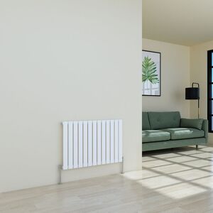 Warmehaus - 600 x 886mm White Single Flat Panel Horizontal Radiator Warmehaus - 600 x 886mm White Single Flat Panel Horizontal Radiator