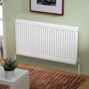 K-rad Kompact Type 11 White 400mm x 500mm Single Panel with Single Convector Horizontal Radiator - S405K - Kartell K-rad Kompact Type 11 White 400mm x 500mm Single Panel with Single Convector Horizontal Radiator - S405K - Kartell