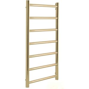 Manissa Selby Brushed Brass Heated Towel Rail 500mm W x 800mm H Central Heating Bathroom Towel Radiator Manissa Selby Brushed Brass Heated Towel Rail 500mm W x 800mm H Central Heating Bathroom Towel Radiator