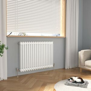 Meykoers Traditional Radiator Central Heating Horizontal 2 Column Double Radiator White - 600 x 830mm Meykoers Traditional Radiator Central Heating Horizontal 2 Column Double Radiator White - 600 x 830mm