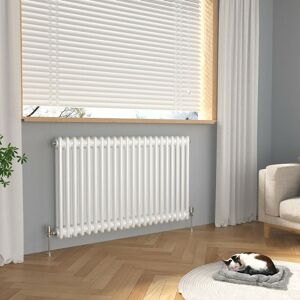 Meykoers - Traditional Radiator Central Heating Horizontal 2 Column Double Radiator White - 600 x 1010mm Meykoers - Traditional Radiator Central Heating Horizontal 2 Column Double Radiator White - 600 x 1010mm