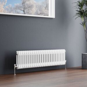 Meykoers - Traditional Radiator Central Heating Horizontal Oval Double Column 300x1190mm White Radiators Meykoers - Traditional Radiator Central Heating Horizontal Oval Double Column 300x1190mm White Radiators
