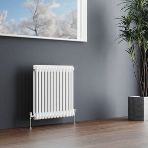 Meykoers - Traditional Radiator Central Heating Horizontal Oval Double Column 600x605mm White Radiators Meykoers - Traditional Radiator Central Heating Horizontal Oval Double Column 600x605mm White Radiators