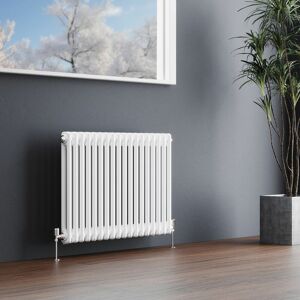 Meykoers Traditional Radiator Central Heating Horizontal Oval Double Column 600x830mm White Radiators Meykoers Traditional Radiator Central Heating Horizontal Oval Double Column 600x830mm White Radiators